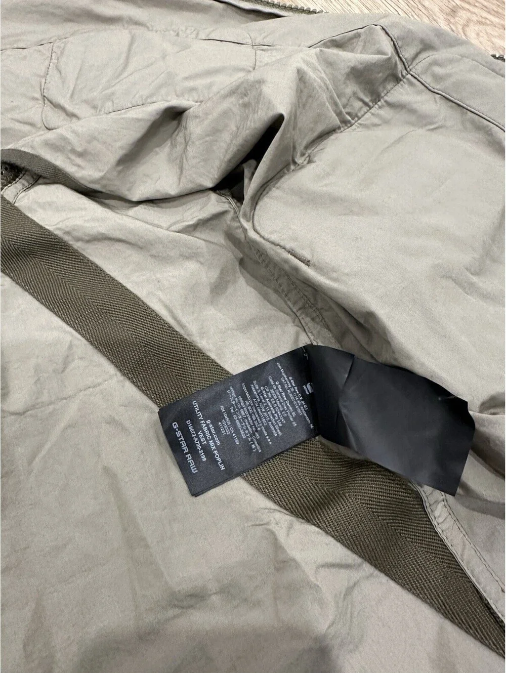 NWT G-Star Raw Utility Fabric Mix Pockets Poplin Vest Size Large